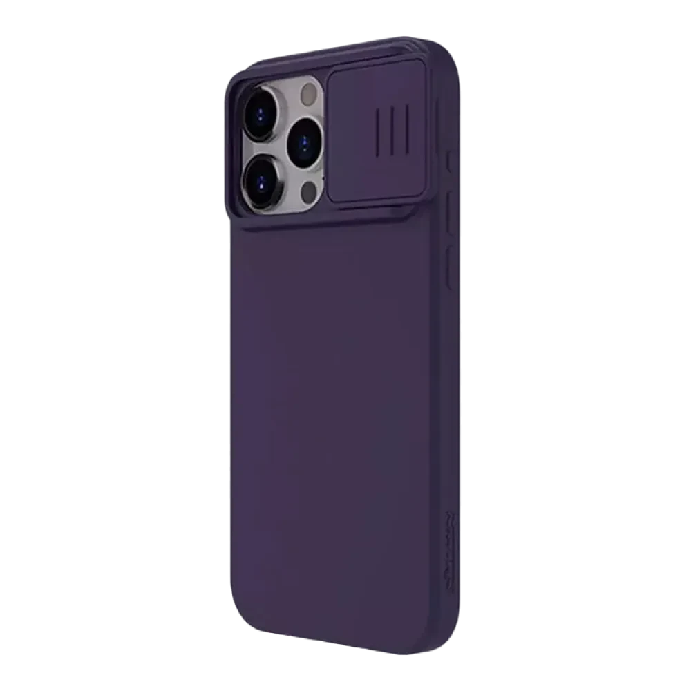 Чехол Nillkin iPhone 15 Pro Max, CamShield Silky Silicone, Dark Purple