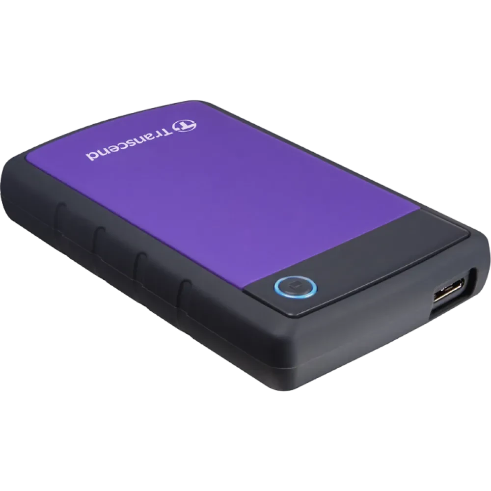 Внешний портативный жесткий диск Transcend StoreJet 25H3P, 1 ТБ, Серый/Фиолетовый (TS1TSJ25H3P)