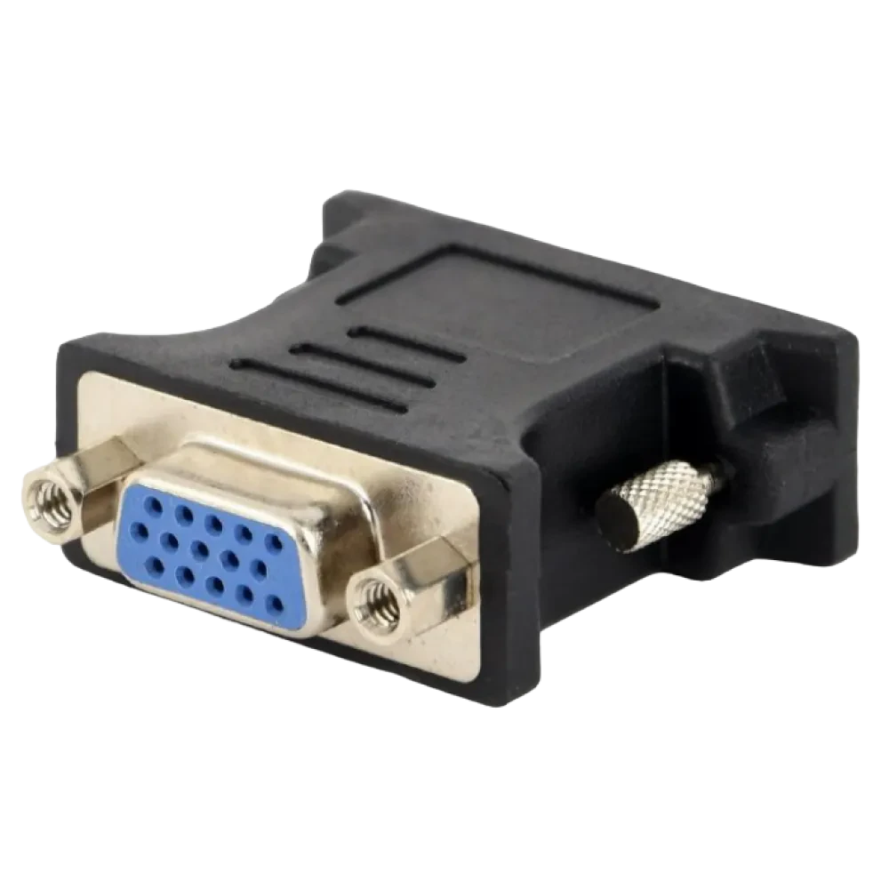 Видеоадаптер Cablexpert A-DVI-VGA-BK, DVI-I (M) - VGA D-Sub (F), Чёрный
