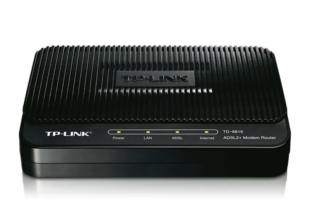 ADSL Модем TP-LINK TD-8816, ADSL/ADSL2/ADSL2 + до 24 Мбит/с, Чёрный