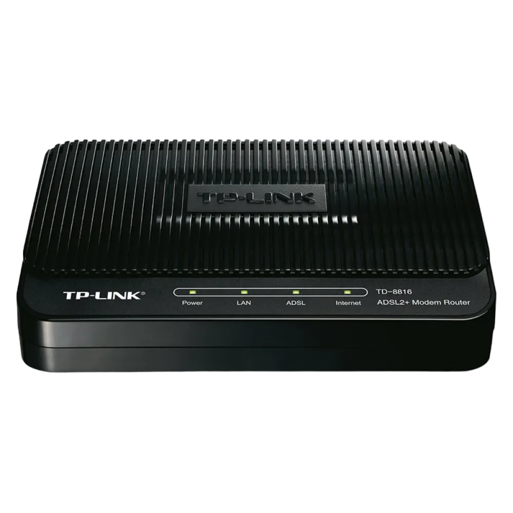 ADSL Модем TP-LINK TD-8816, ADSL/ADSL2/ADSL2 + до 24 Мбит/с, Чёрный