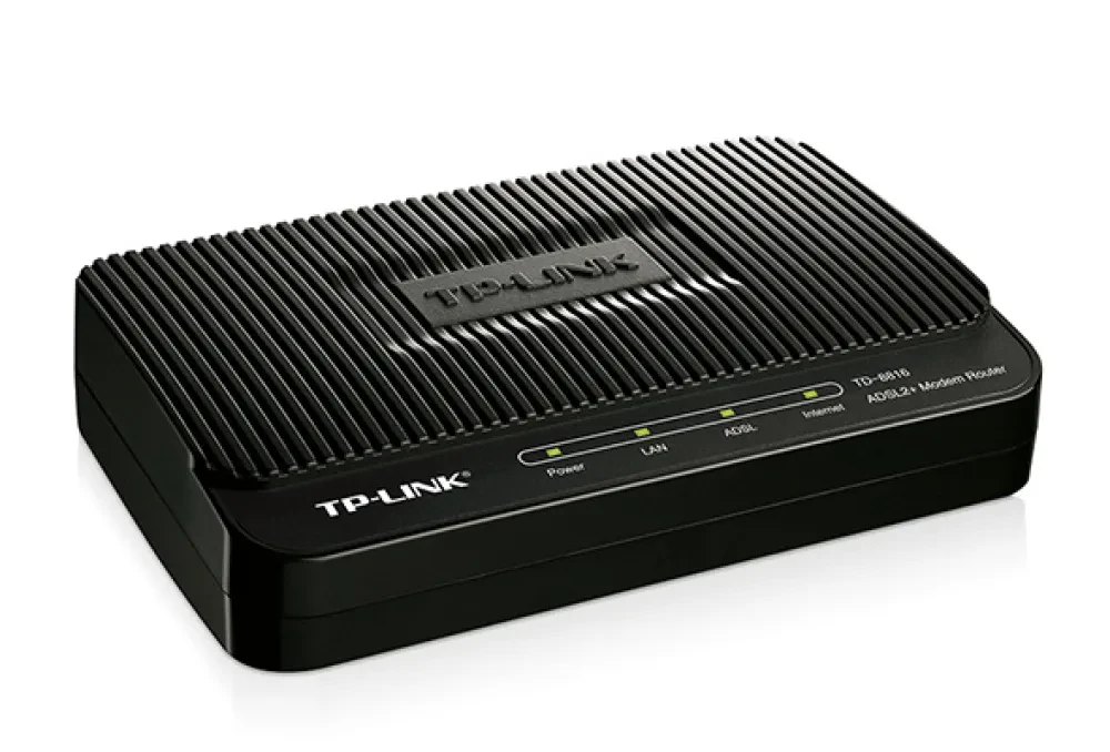 ADSL Модем TP-LINK TD-8816, ADSL/ADSL2/ADSL2 + до 24 Мбит/с, Чёрный