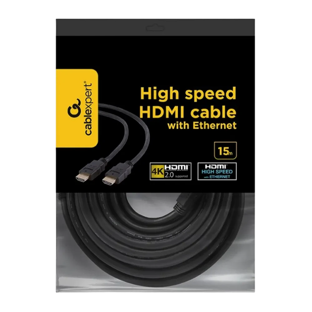 Cablu Video Cablexpert CC-HDMI4-15M, HDMI (M) - HDMI (M), 15m, Negru