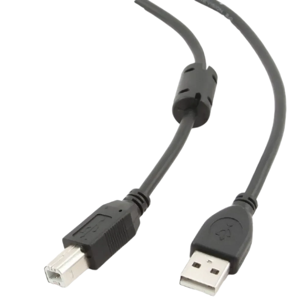 Cablu de comunicație Cablexpert CCF-USB2-AMBM-10, USB Type-A/USB Type-B, 3m, Negru