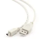 Cablu încărcare și sincronizare Cablexpert CC-USB2-AM5P-6, USB Type-A/Mini-USB, 1,8m, Alb