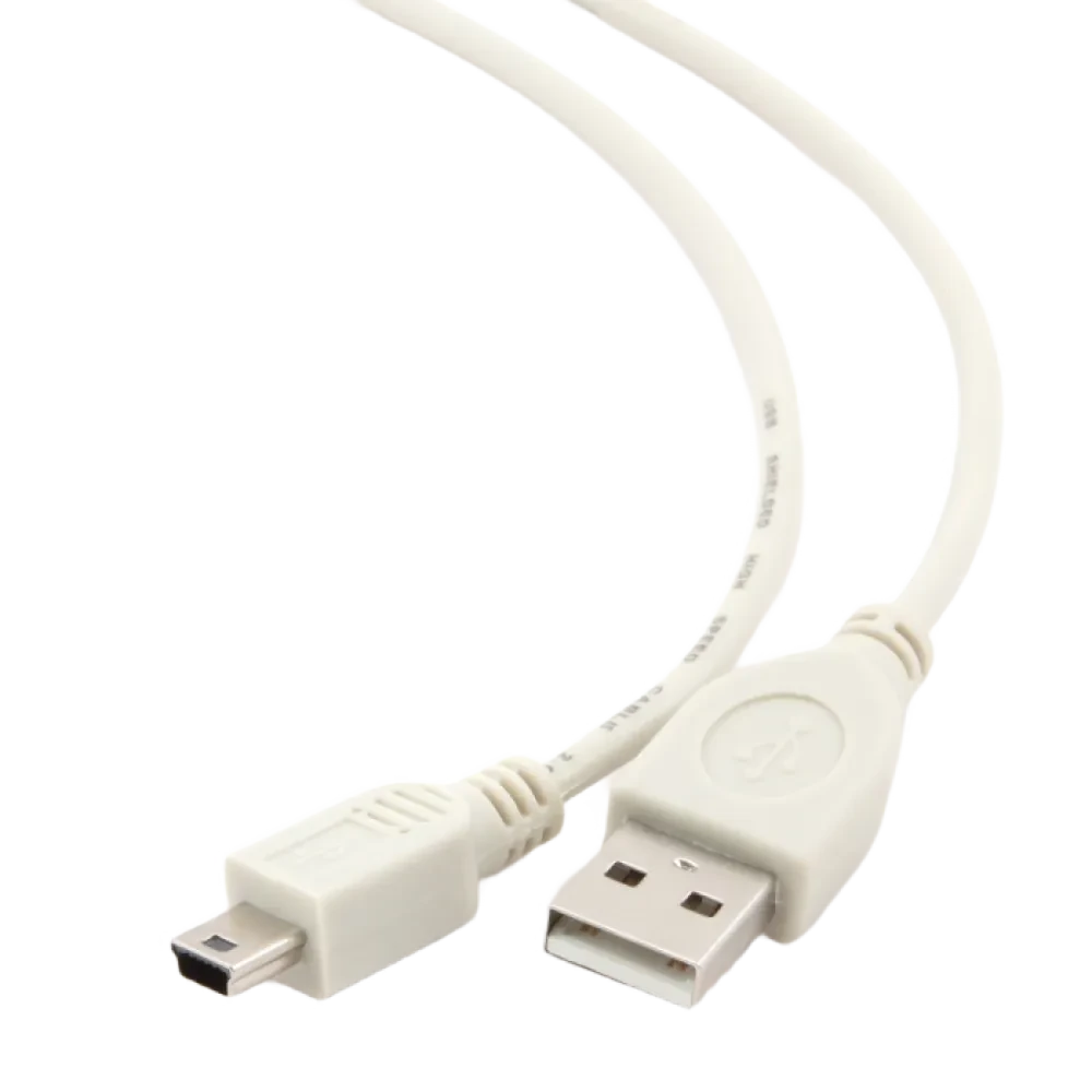 Cablu încărcare și sincronizare Cablexpert CC-USB2-AM5P-6, USB Type-A/Mini-USB, 1,8m, Alb