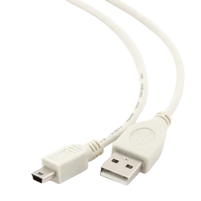 Cablu încărcare și sincronizare Cablexpert CC-USB2-AM5P-6, USB Type-A/Mini-USB, 1,8m, Alb