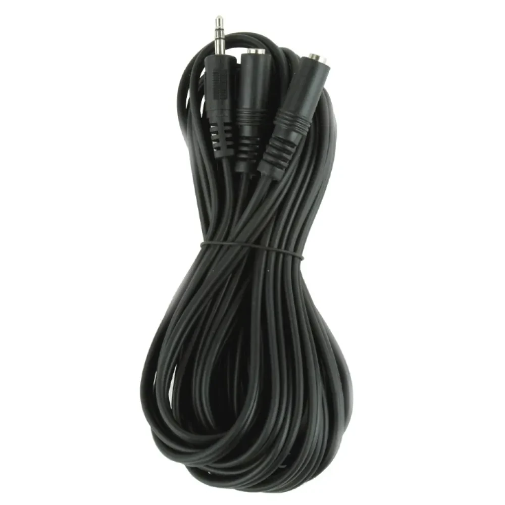 Cablu audio Cablexpert CCA-415, 3.5mm 3-pin (M) - 2x 3.5mm 3-pin (F), 5m, Negru