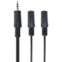 Cablu audio Cablexpert CCA-415, 3.5mm 3-pin (M) - 2x 3.5mm 3-pin (F), 5m, Negru