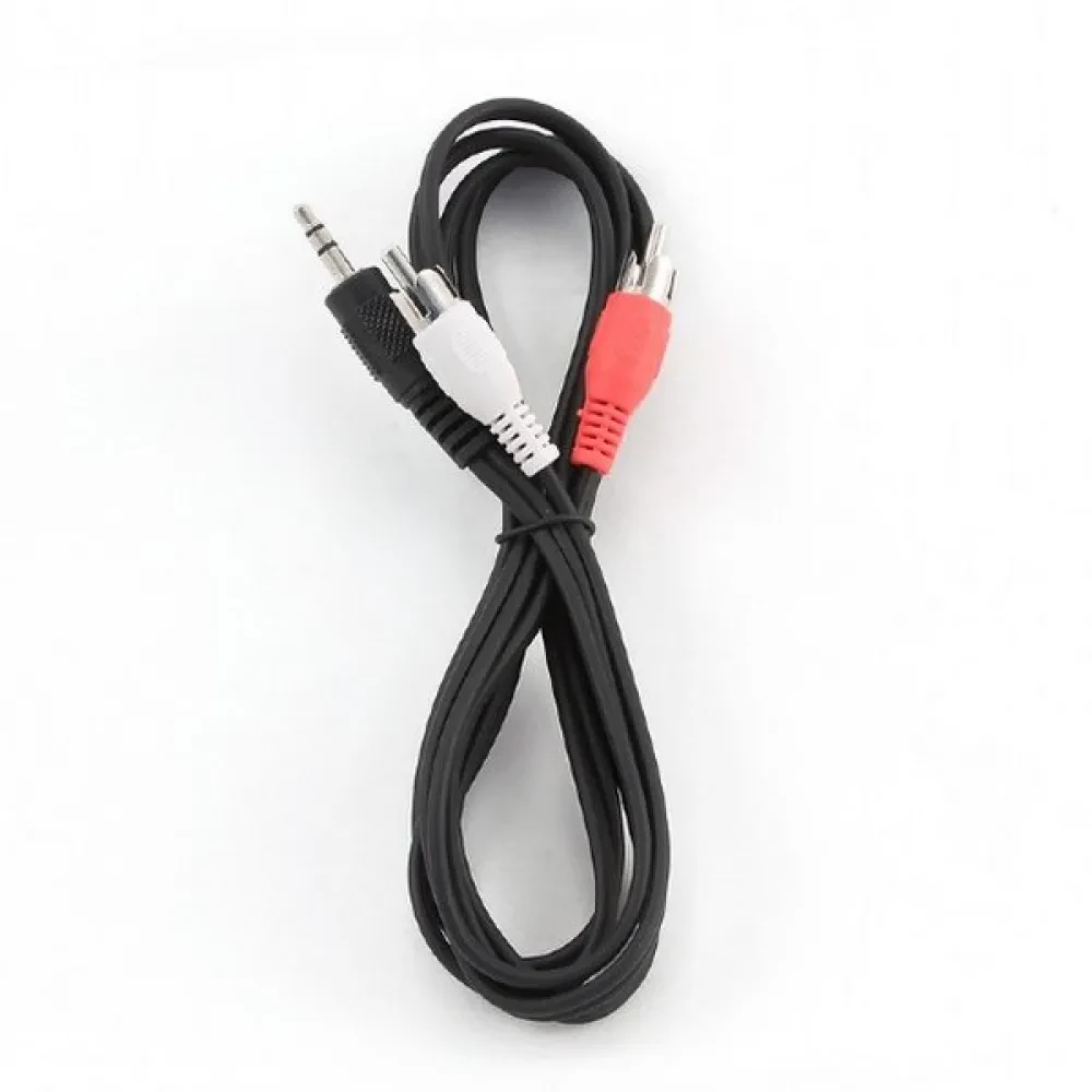 Аудиокабель Cablexpert CCA-458, 3.5mm 3-pin (M) - 2x RCA (M), 1,5м, Чёрный