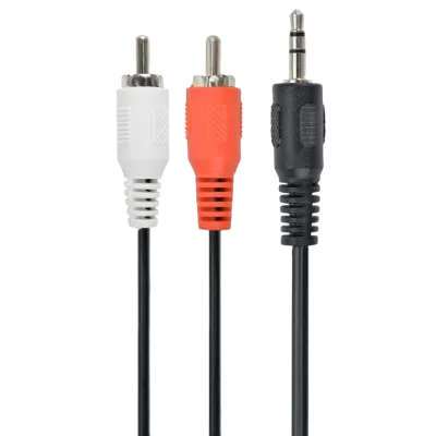 Cablu audio Cablexpert CCA-458, 3.5mm 3-pin (M) - 2x RCA (M), 1,5m, Negru
