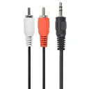 Аудиокабель Cablexpert CCA-458, 3.5mm 3-pin (M) - 2x RCA (M), 1,5м, Чёрный