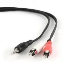 Cablu audio Cablexpert CCA-458-5M, 3.5mm 3-pin (M) - 2x RCA (M), 5m, Negru