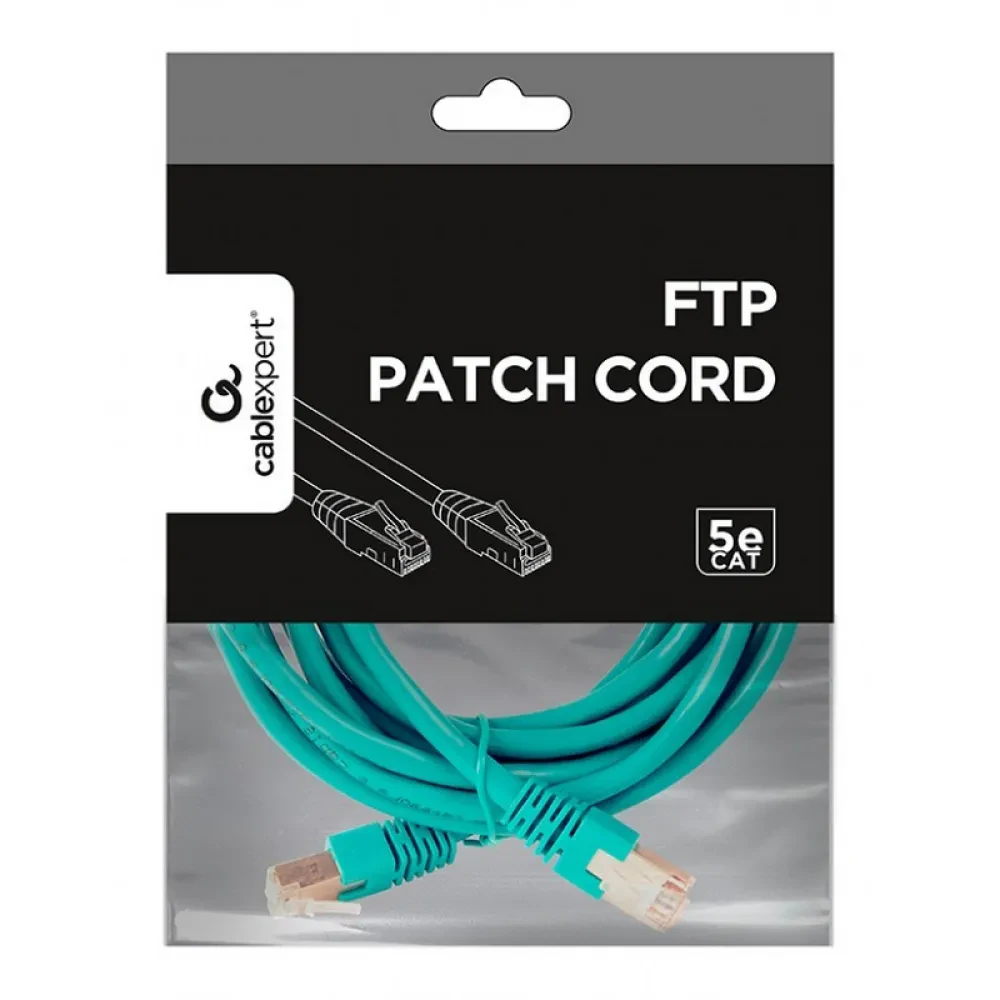 Патч-корд Cablexpert PP22-2M/G, Cat5e FTP, 2м, Зелёный