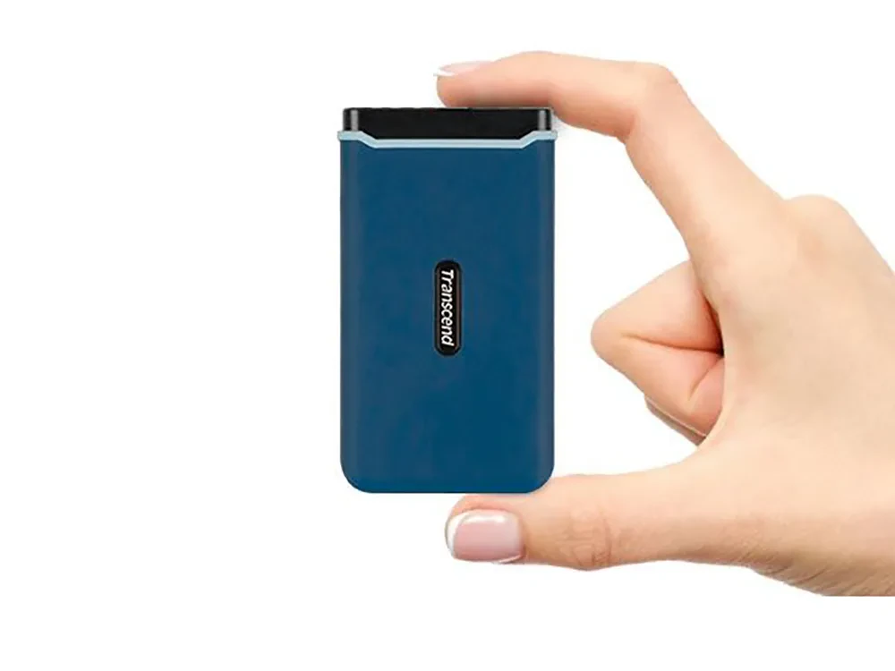Внешний портативный SSD накопитель Transcend ESD370C, 1 ТБ, Морской Синий (TS1TESD370C)