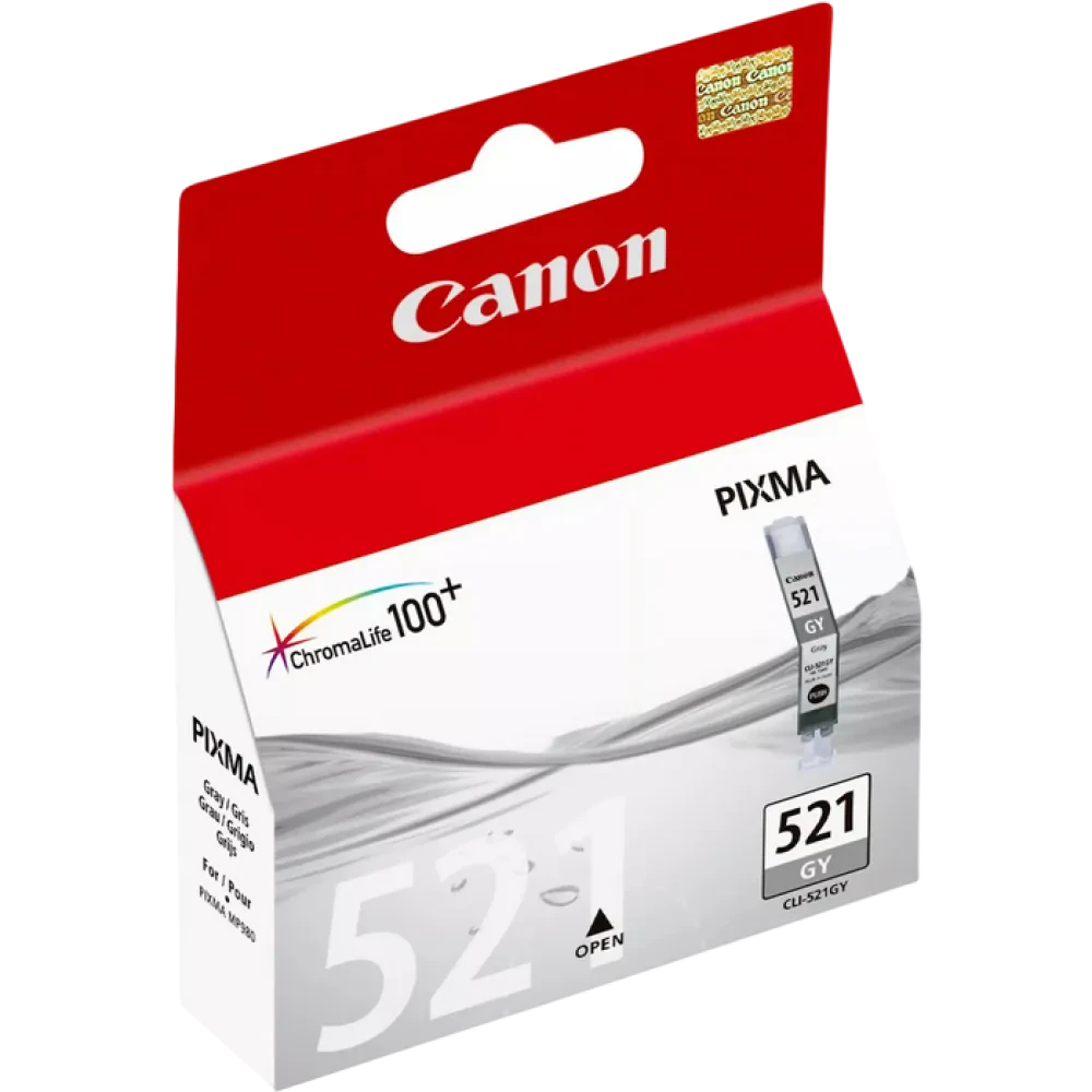 Картридж чернильный Canon CLI-521, 9мл, Серый