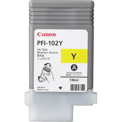 Cartuș de cerneală Canon PFI-102, 130ml, Galben