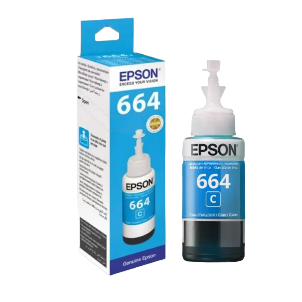 Recipient de cerneală Epson T664, 70ml, Cyan