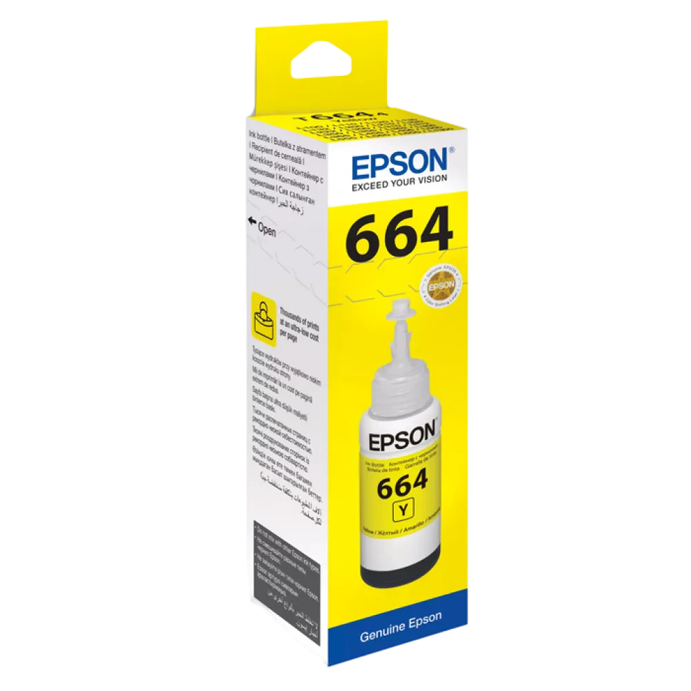 Recipient de cerneală Epson T664, 70ml, Galben