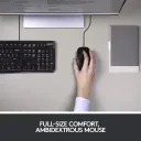Клавиатура и мышь Logitech MK120, Проводное, Чёрный