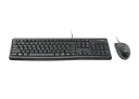 Клавиатура и мышь Logitech MK120, Проводное, Чёрный