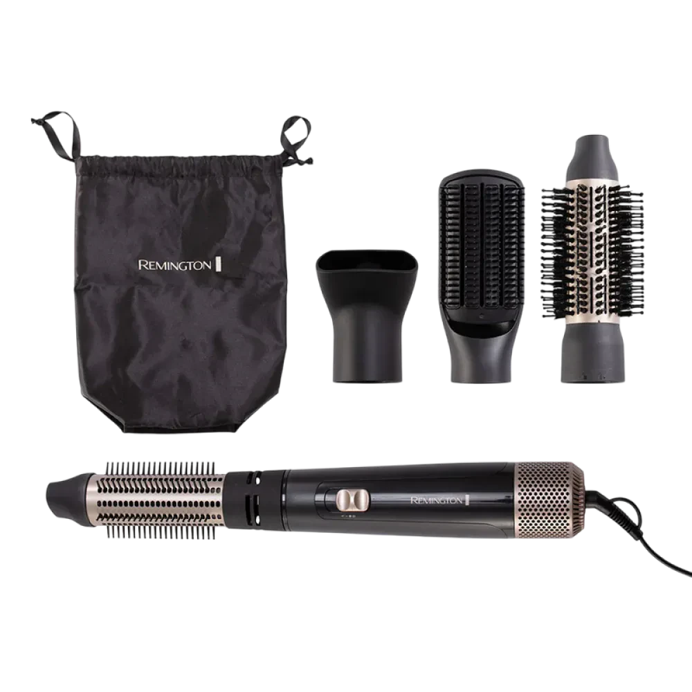 Uscător de păr-perie Remington AS7500, 1000W, Negru