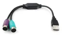 Adaptor USB Cablexpert UAPS12-BK, Negru