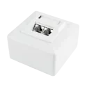 Priză pentru montare pe perete Cablexpert MVS-2S6-01, Alb