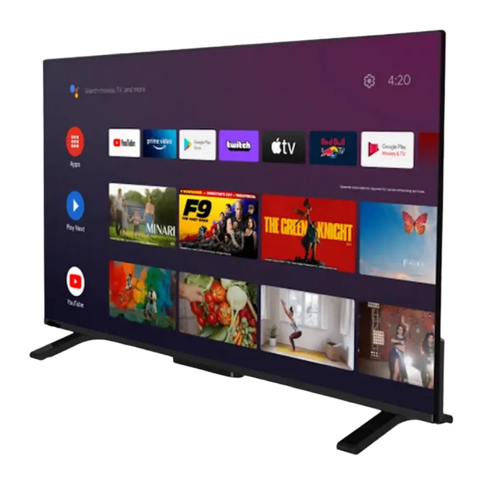 55" LED SMART Телевизор OZON U55Z8000R, 3840x2160 4K UHD, Android TV, Чёрный