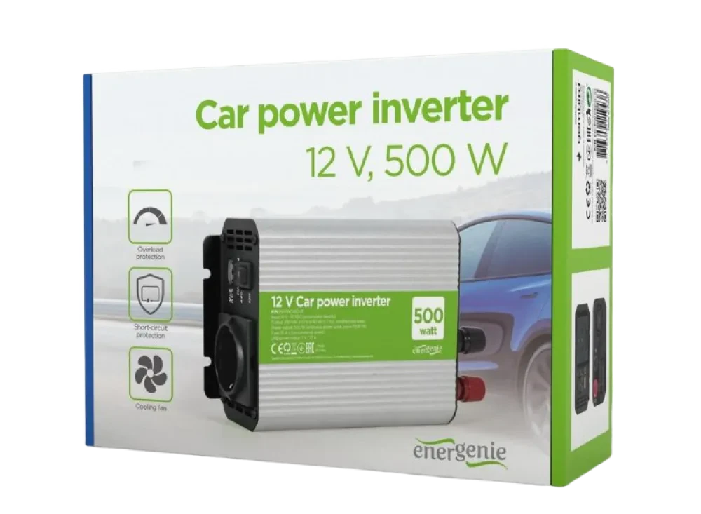 Автомобильный инвертор Energenie EG-PWC500-01, 500Вт, Серый