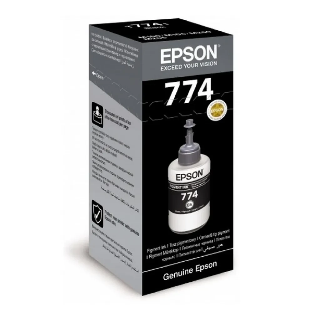 Контейнер с чернилами Epson T774 Pigment Ink, 140мл, Черный