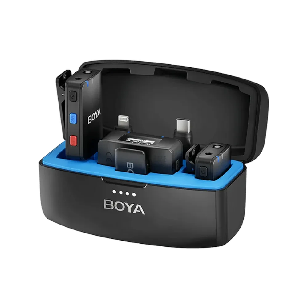 Microfon portabil pentru înregistrare vocală Boya Boyamic 3in1, Fără fir, Negru