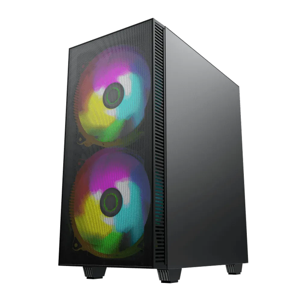 Компьютерный корпус Gamemax Aero, Midi-Tower, Без блока питания, Чёрный
