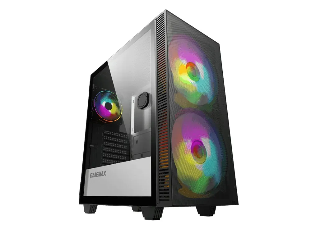 Компьютерный корпус Gamemax Aero, Midi-Tower, Без блока питания, Чёрный