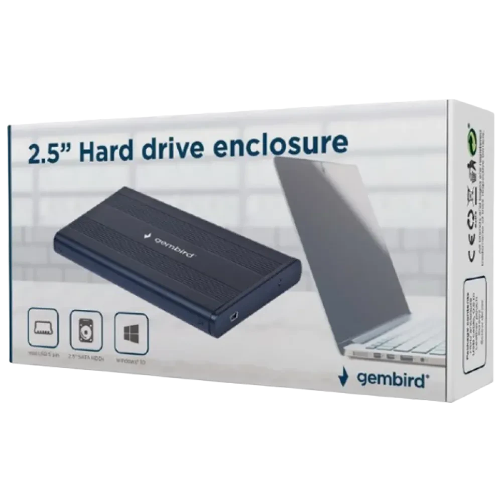 Внешний корпус Gembird EE2-U2S-5, Чёрный (EE2-U2S-5)