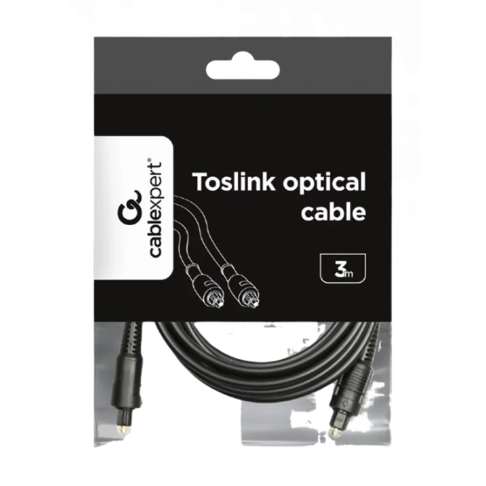 Cablu audio Cablexpert CC-OPT-3M, Toslink - Toslink, 3m, Negru