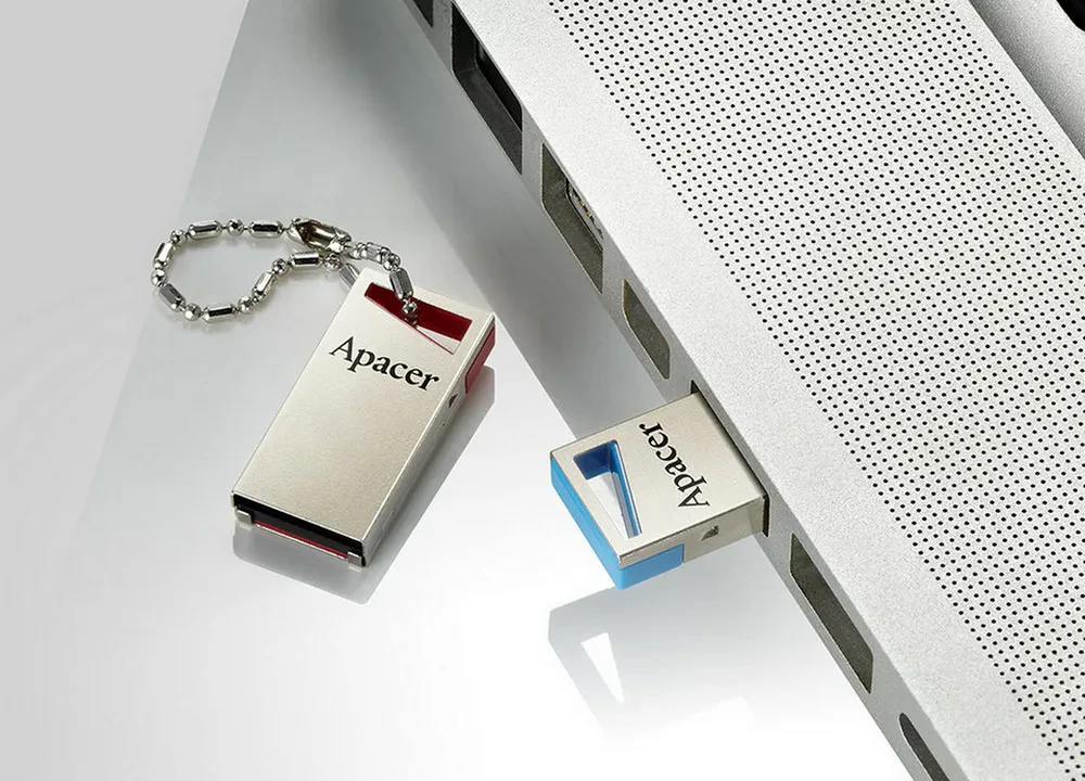 Memorie USB Apacer AH155, 64GB, Argintiu/Albastru