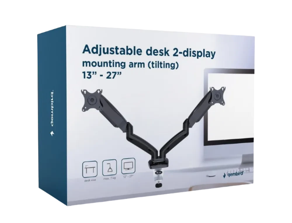 Suport pentru monitor Gembird MA-DA2-05, Negru