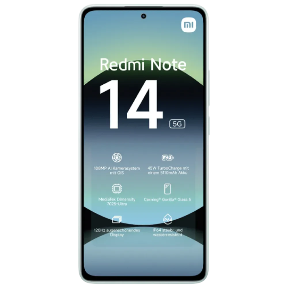 Smartphone Xiaomi Redmi Note 14 5G, 6GB/128GB, Verde Coral