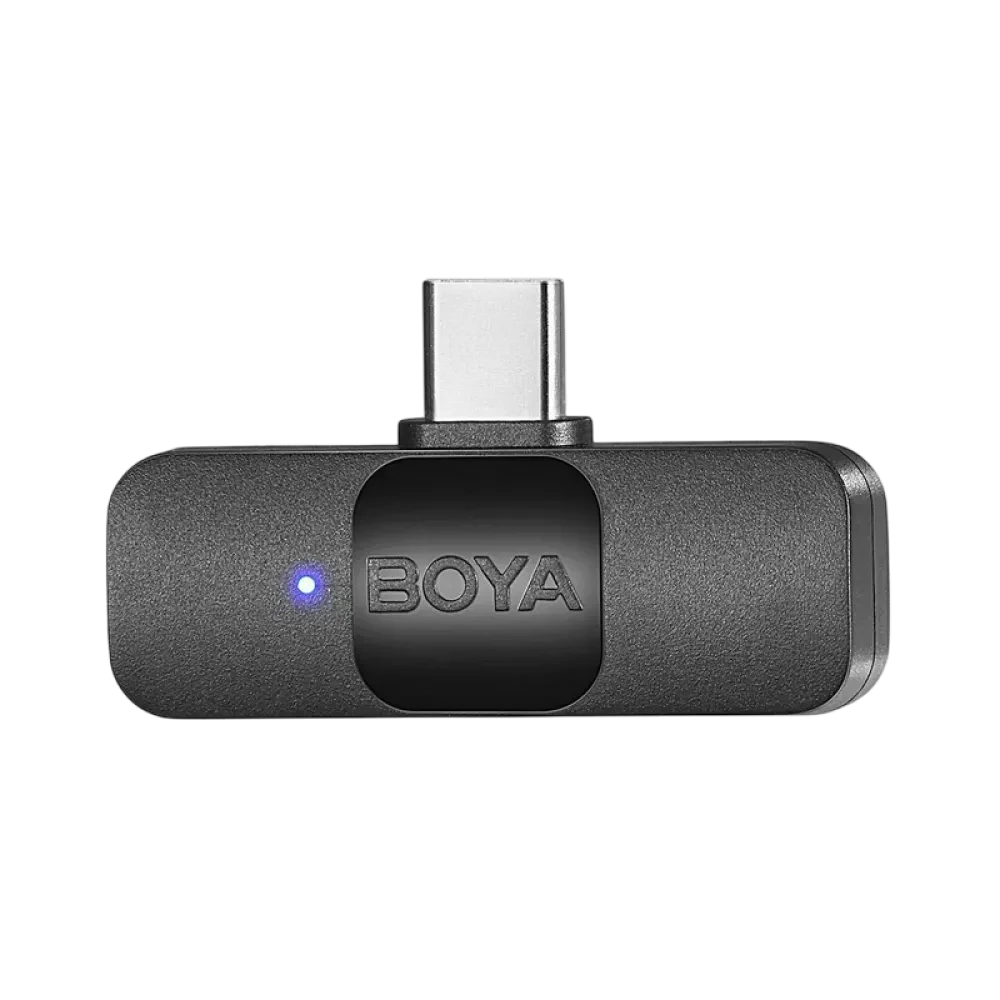 Microfon portabil pentru înregistrare vocală Boya BY-V20, Fără fir, Negru