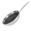 Tigaie WOK RESTO 95349, 28cm, Oțel inoxidabil