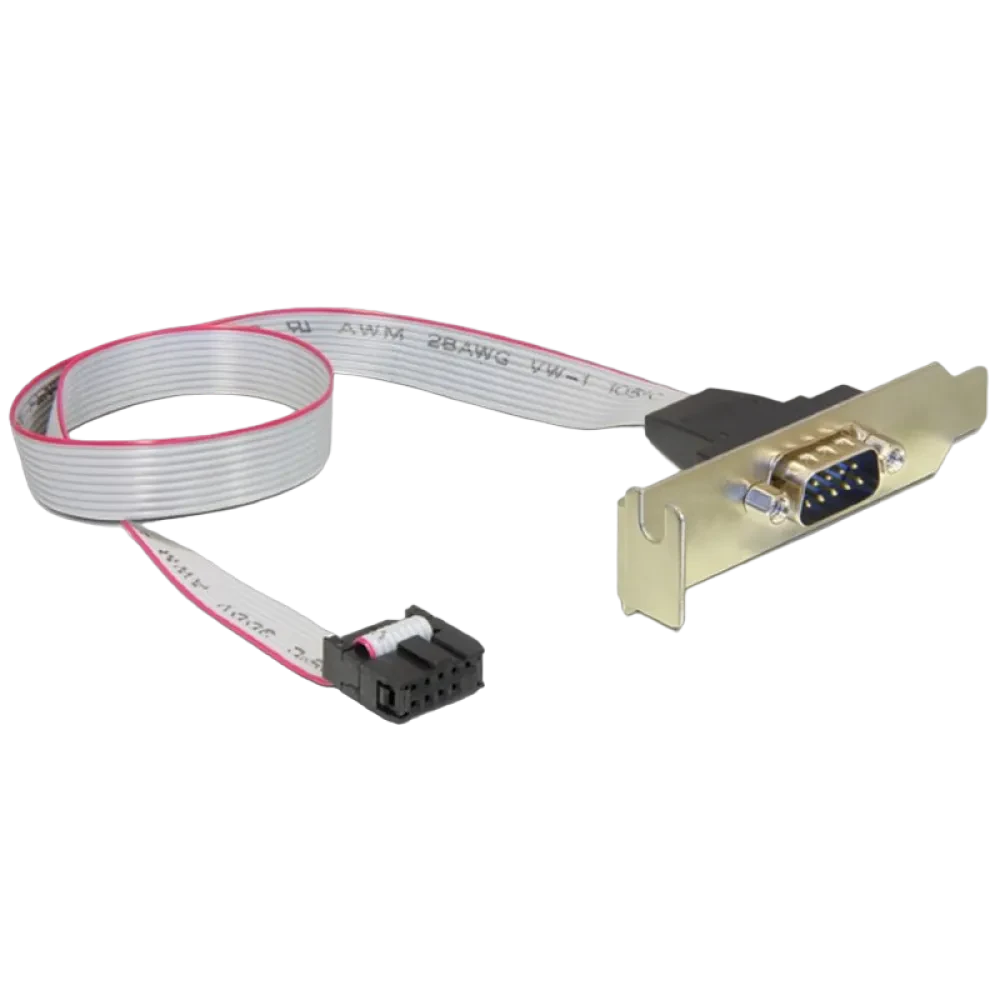Receptacul pentru port serial DB9 pe suport Cablexpert CC-DB9ML-01, Auriu