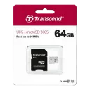 Карта памяти Transcend MicroSDXC Class 10, 64Гб (TS64GUSD300S)