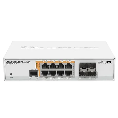 Коммутатор маршрутизатора MikroTik CRS112-8P-4S-IN, Белый