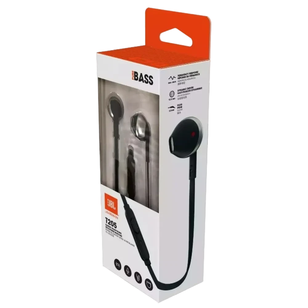 Căști JBL Tune 205, Negru