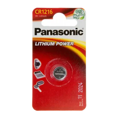 Дисковые батарейки Panasonic CR-1216EL, CR1216, 1шт.