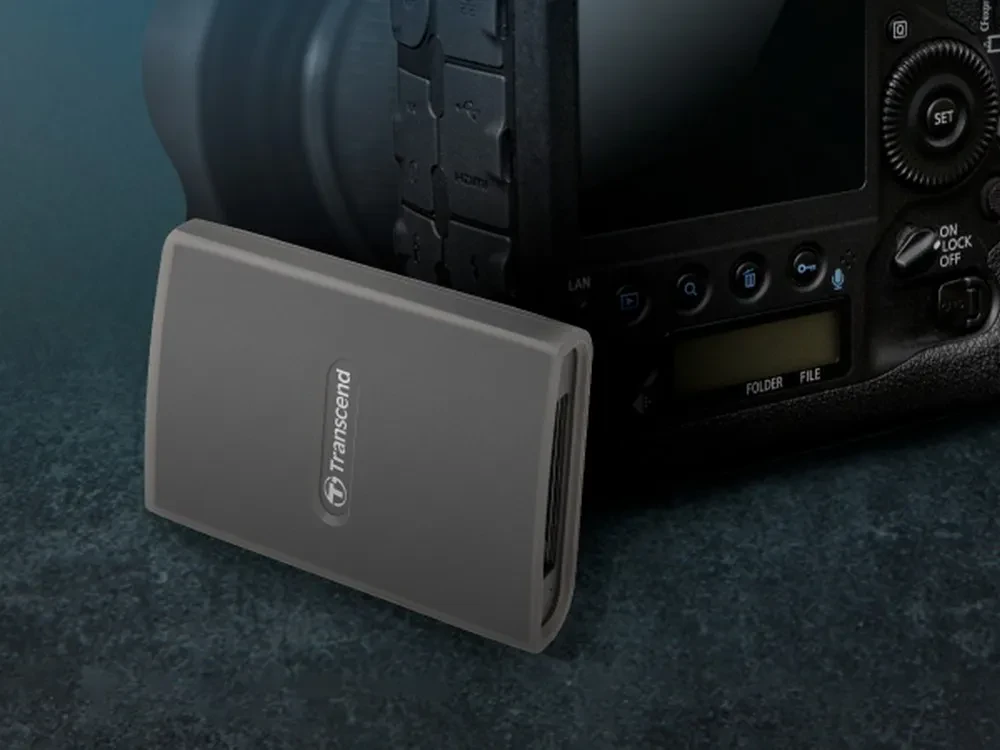 Кардридер Transcend TS-RDE2, USB Type-C, USB Type-A, Серый