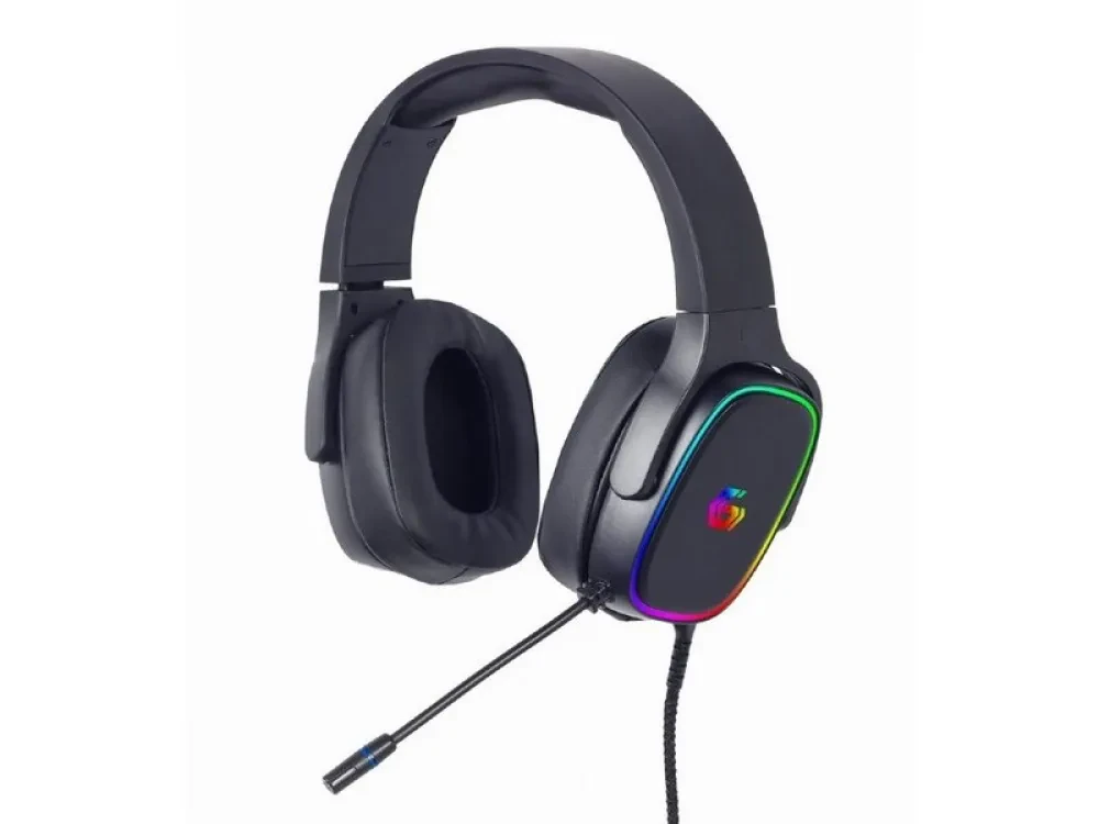 Игровая Гарнитура Gembird GHS-SANPO-S300, Проводной аналоговый, Чёрный