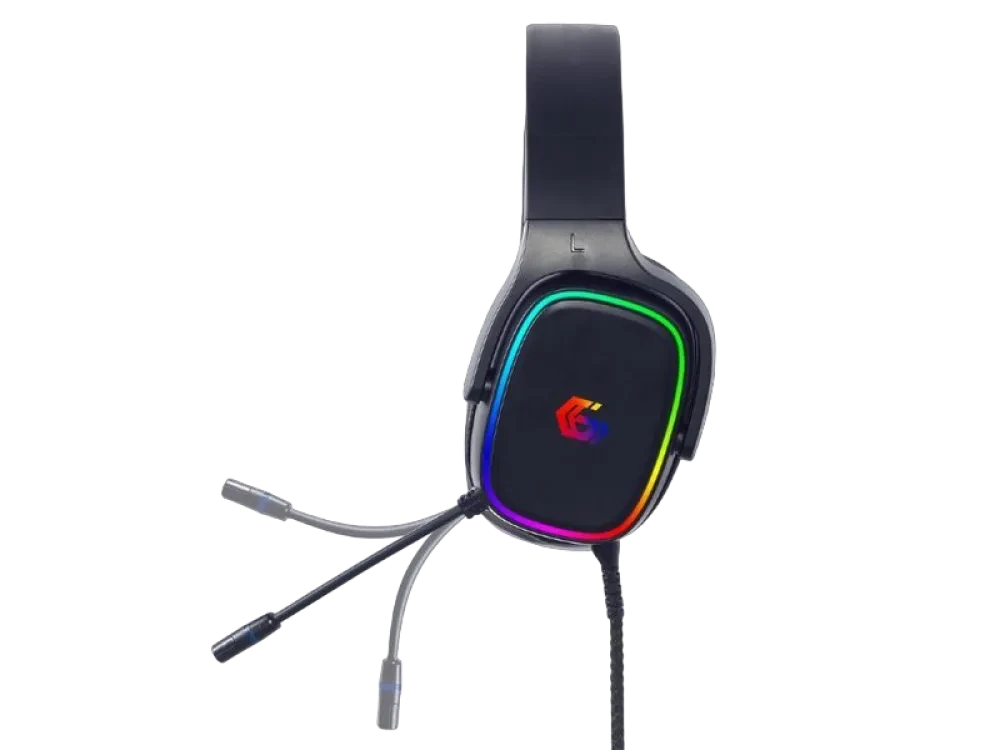 Игровая Гарнитура Gembird GHS-SANPO-S300, Проводной аналоговый, Чёрный