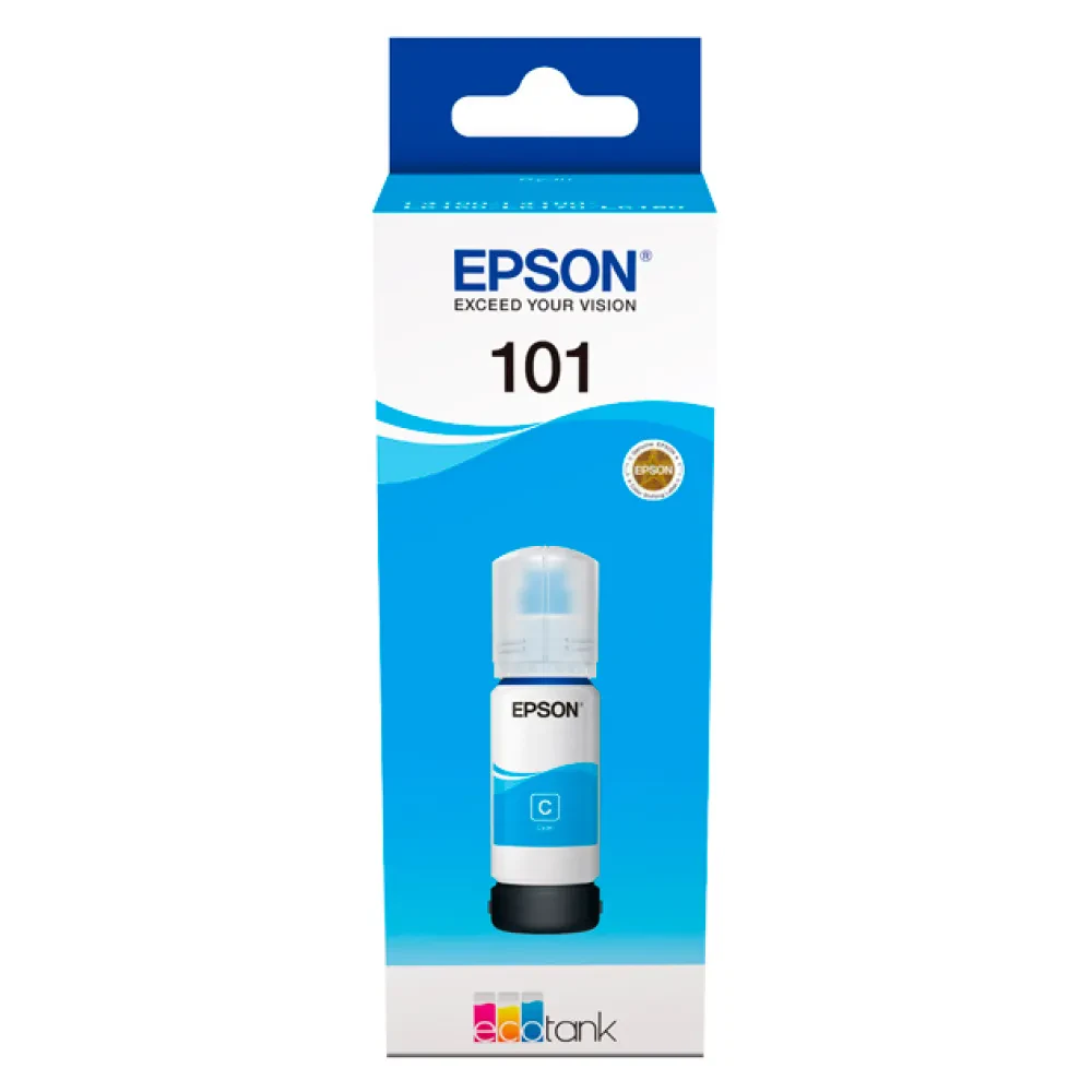 Контейнер с чернилами Epson 101 EcoTank, 70мл, Голубой